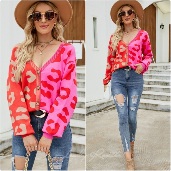 Fierce & Cozy Leopard Dropped Shoulder Cardigan - Picture 7 of 7